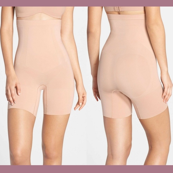 NEW Spanx 'Oncore' High Waist Mid Thigh Shaper Nude [SZ Medium ]‎ - Picture 2 of 8